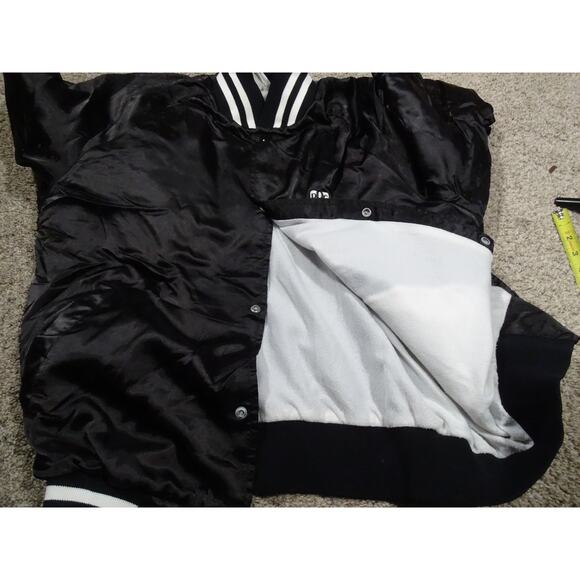 Vtg Westark Black Satin PPG Logo Bomber Varsity Jacket Large Pittsburgh Paints - Picture 4 of 9